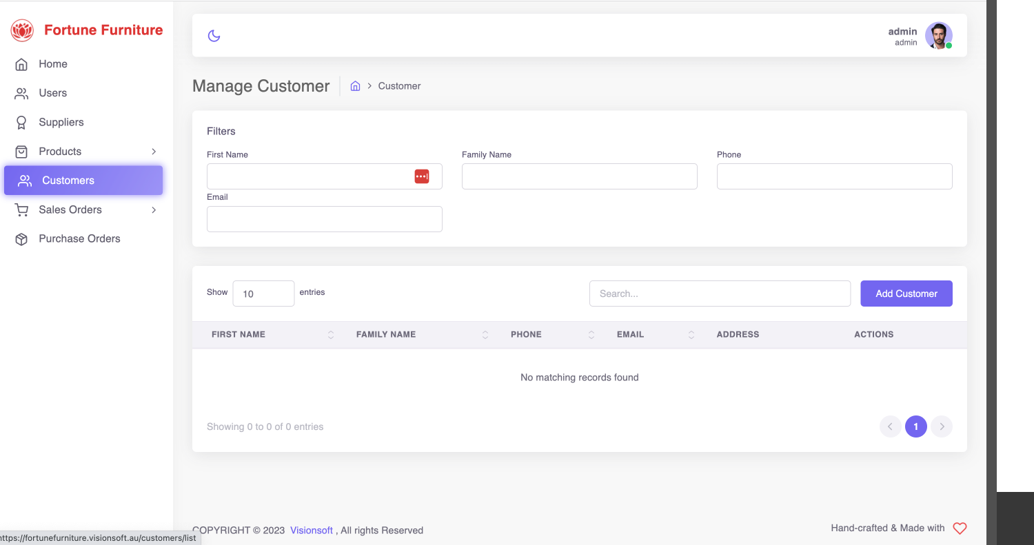 Invocing Managment System -Customer Management 
